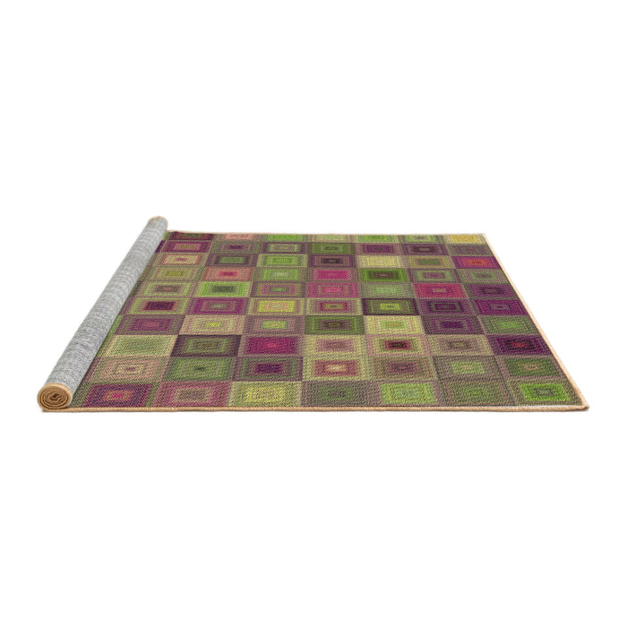 Sideview of Machine Washable Transitional Brass Green Rug, wshpat592brn