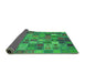 Thickness of Patterned Forest Green Rug, pat592grn