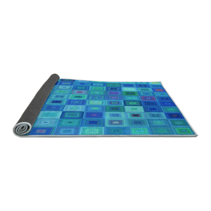 Thickness of Patterned Blue Rug, pat592lblu