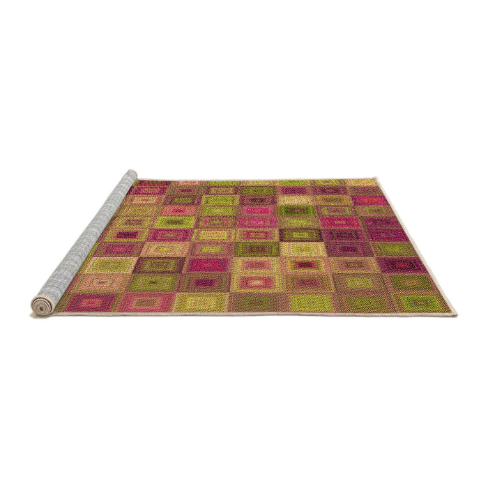 Sideview of Machine Washable Transitional Red Rug, wshpat592org