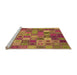 Sideview of Machine Washable Transitional Red Rug, wshpat592org