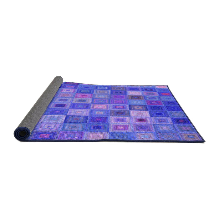 Thickness of Patterned Purple Rug, pat592pur