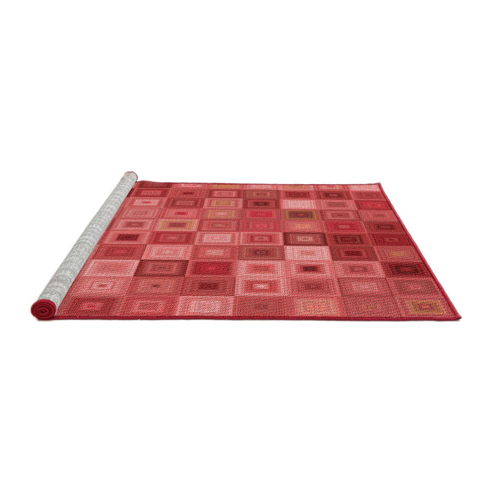 Sideview of Machine Washable Transitional Red Rug, wshpat592rd
