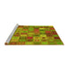 Sideview of Machine Washable Transitional Pistachio Green Rug, wshpat592yw