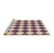 Sideview of Machine Washable Transitional Dark Raspberry Purple Rug, wshpat593brn