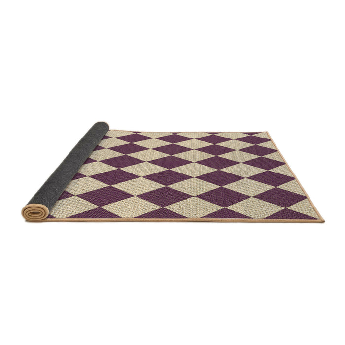Thickness of Patterned Dark Raspberry Purple Rug, pat593brn