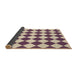 Thickness of Patterned Dark Raspberry Purple Rug, pat593brn