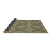 Thickness of Patterned Antique Bronze Green Rug, pat594brn