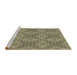 Sideview of Machine Washable Transitional Antique Bronze Green Rug, wshpat594brn