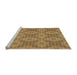 Sideview of Machine Washable Transitional Dark Bisque Brown Rug, wshpat594org