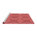 Sideview of Machine Washable Transitional Red Rug, wshpat594rd