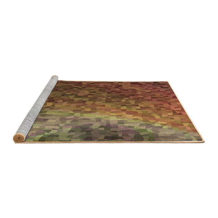 Sideview of Machine Washable Transitional Red Brown Rug, wshpat595brn