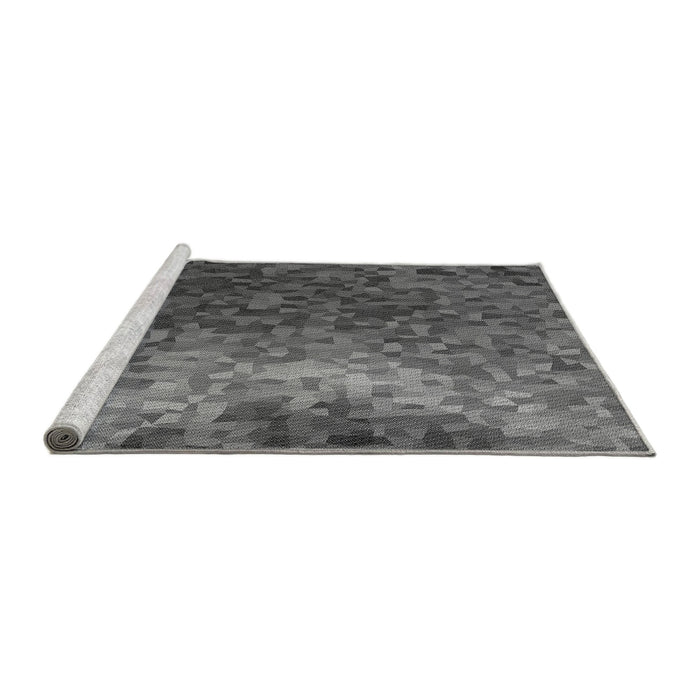 Sideview of Machine Washable Transitional Gray Rug, wshpat595gry