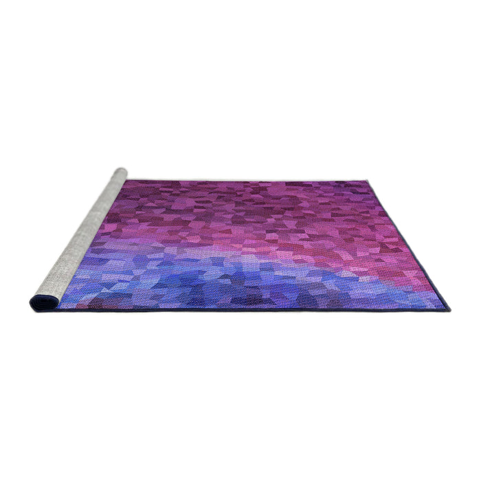 Sideview of Machine Washable Transitional Medium Violet Red Pink Rug, wshpat595pur