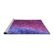 Sideview of Machine Washable Transitional Medium Violet Red Pink Rug, wshpat595pur