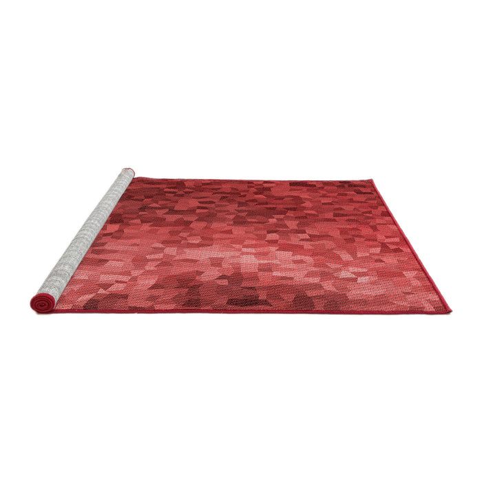 Sideview of Machine Washable Transitional Red Rug, wshpat595rd
