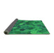 Thickness of Patterned Neon Green Rug, pat597grn