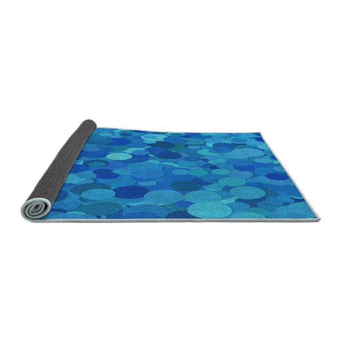 Thickness of Patterned Blue Rug, pat597lblu