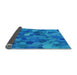 Thickness of Patterned Blue Rug, pat597lblu