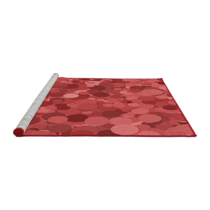 Sideview of Machine Washable Transitional Red Rug, wshpat597rd