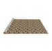 Sideview of Machine Washable Transitional Dark Brown Rug, wshpat598brn