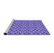Sideview of Machine Washable Transitional Bright Lilac Purple Rug, wshpat598pur