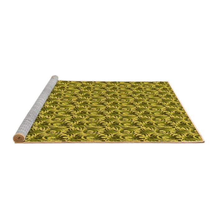 Sideview of Machine Washable Transitional Dark Bronze Brown Rug, wshpat598yw