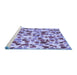 Sideview of Machine Washable Transitional Amethyst Purple Rug, wshpat6blu