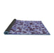 Thickness of Patterned Amethyst Purple Rug, pat6blu