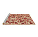 Sideview of Machine Washable Transitional Red Rug, wshpat6brn