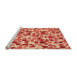 Sideview of Machine Washable Transitional Red Rug, wshpat6org