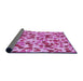 Thickness of Patterned Deep Pink Rug, pat6pur
