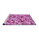 Sideview of Machine Washable Transitional Deep Pink Rug, wshpat6pur