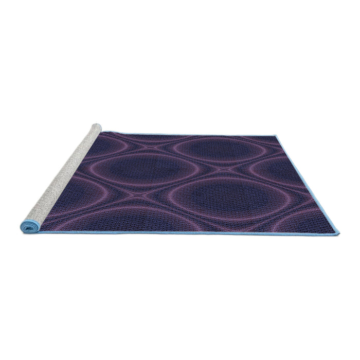 Machine Washable Transitional Deep Periwinkle Purple Rug in a Bedroom, wshpat60blu
