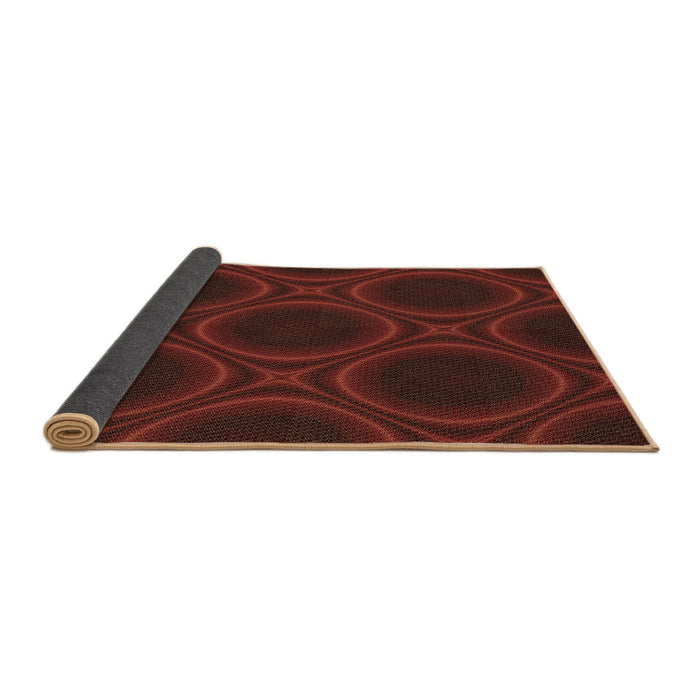 Patterned Maroon Red Rug, pat60brn