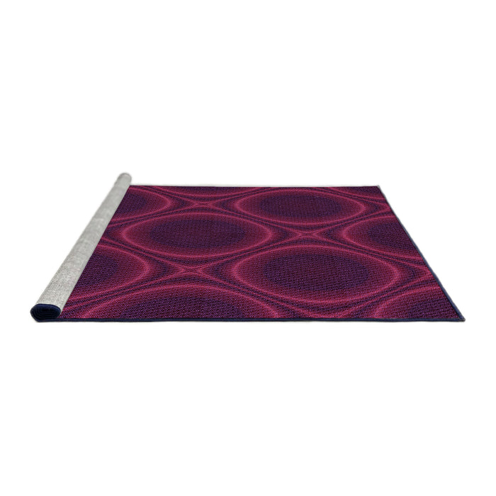 Machine Washable Transitional Medium Violet Red Pink Rug in a Bedroom, wshpat60pur
