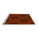 Sideview of Machine Washable Transitional Crimson Red Rug, wshpat60yw