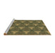 Sideview of Machine Washable Transitional Dark Golden Brown Rug, wshpat600brn