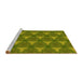 Sideview of Machine Washable Transitional Pistachio Green Rug, wshpat600yw