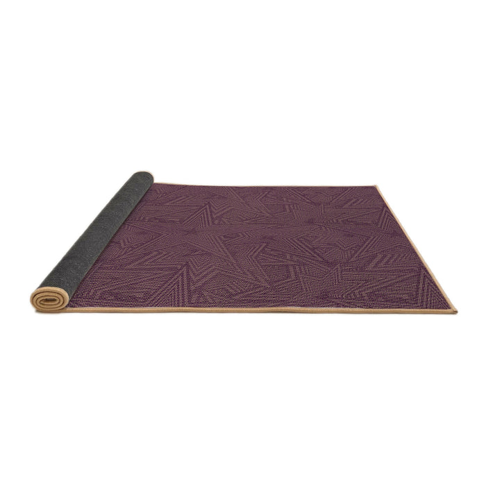 Thickness of Patterned Raspberry Purple Rug, pat601brn