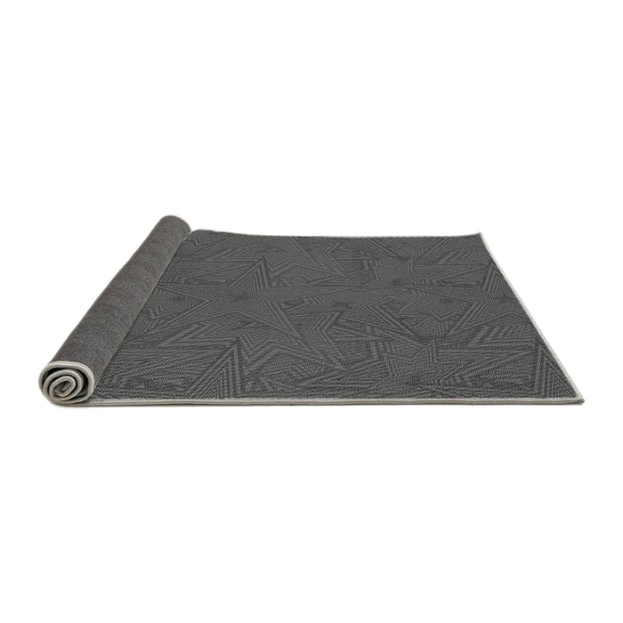 Thickness of Patterned Silver Gray Rug, pat601gry