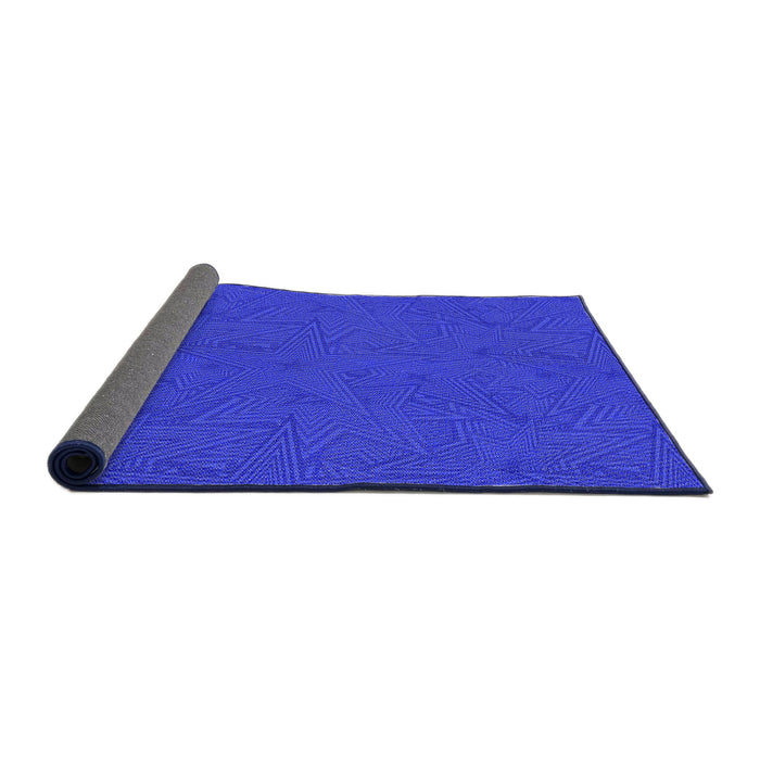 Thickness of Patterned Blue Rug, pat601pur