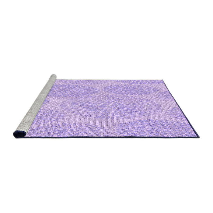 Sideview of Machine Washable Transitional Purple Rug, wshpat602pur