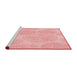 Sideview of Machine Washable Transitional Red Rug, wshpat602rd