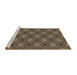 Sideview of Machine Washable Transitional Chocolate Brown Rug, wshpat603brn