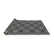 Thickness of Patterned Dark Gray Black Rug, pat603gry