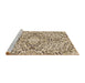 Sideview of Machine Washable Transitional Khaki Gold Rug, wshpat604brn