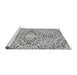 Sideview of Machine Washable Transitional Gray Rug, wshpat604gry