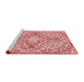 Sideview of Machine Washable Transitional Red Rug, wshpat604rd