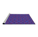 Sideview of Machine Washable Transitional Dark Magenta Purple Rug, wshpat605pur